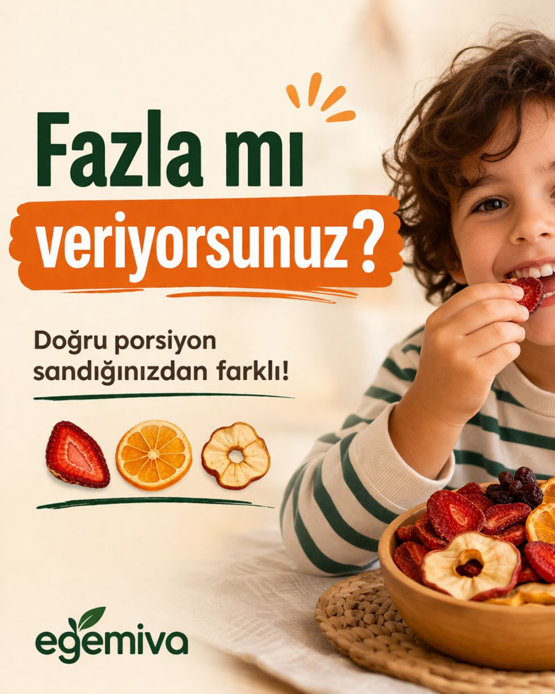 🍓 Çocuklara Kuru Meyve Ne Kadar Verilmeli?   (Porsiyon & Doğru Zamanlama Rehberi)